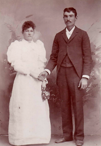 Photo of Nellie St. Clair and James Barton on their wedding day
